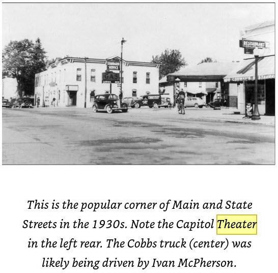 Capitol Theatre - From Millington-Arbela Historical Society (newer photo)